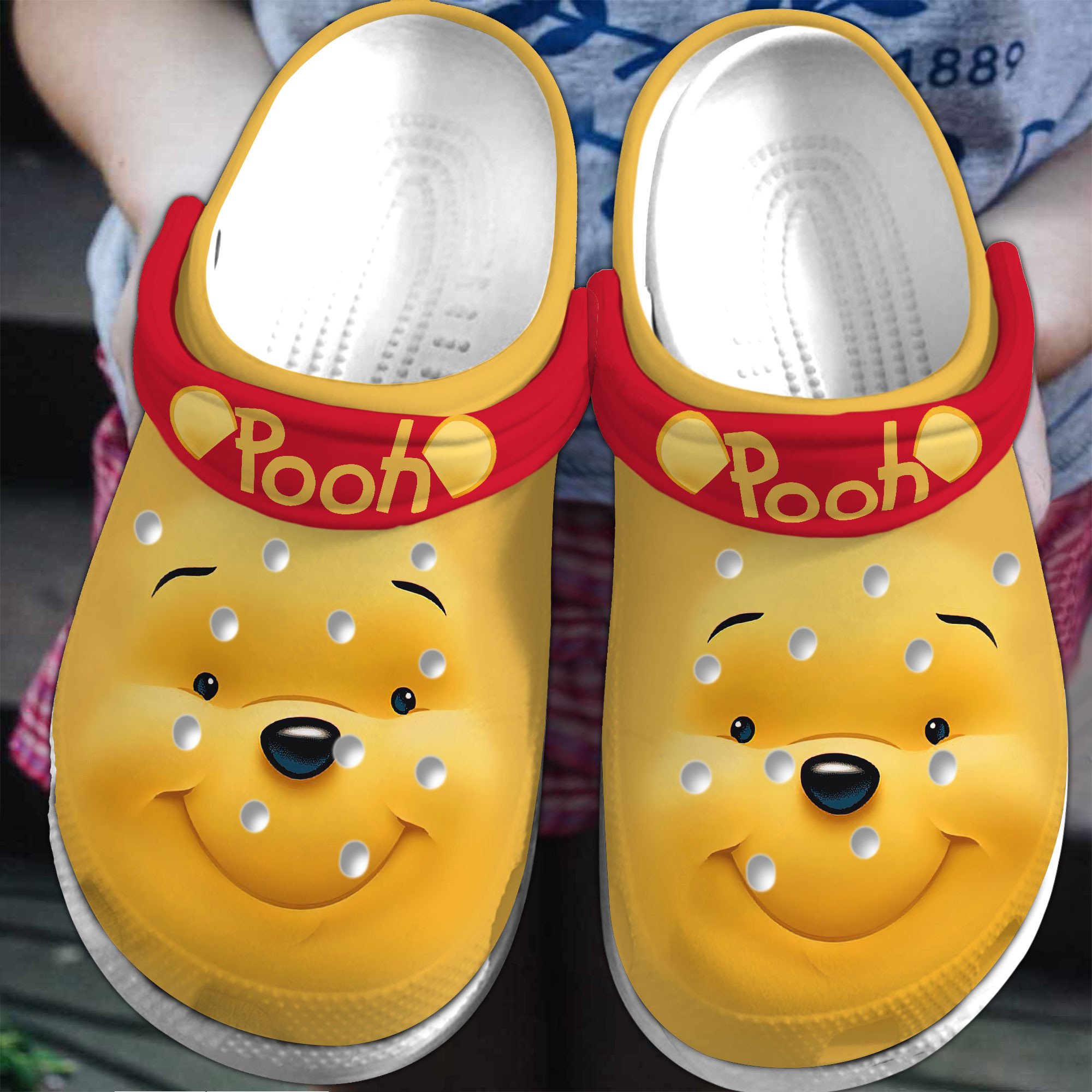 Winnie The Pooh Cartoon Crocs Crocband Clogs Shoes Comfortable For Men Women and Kids