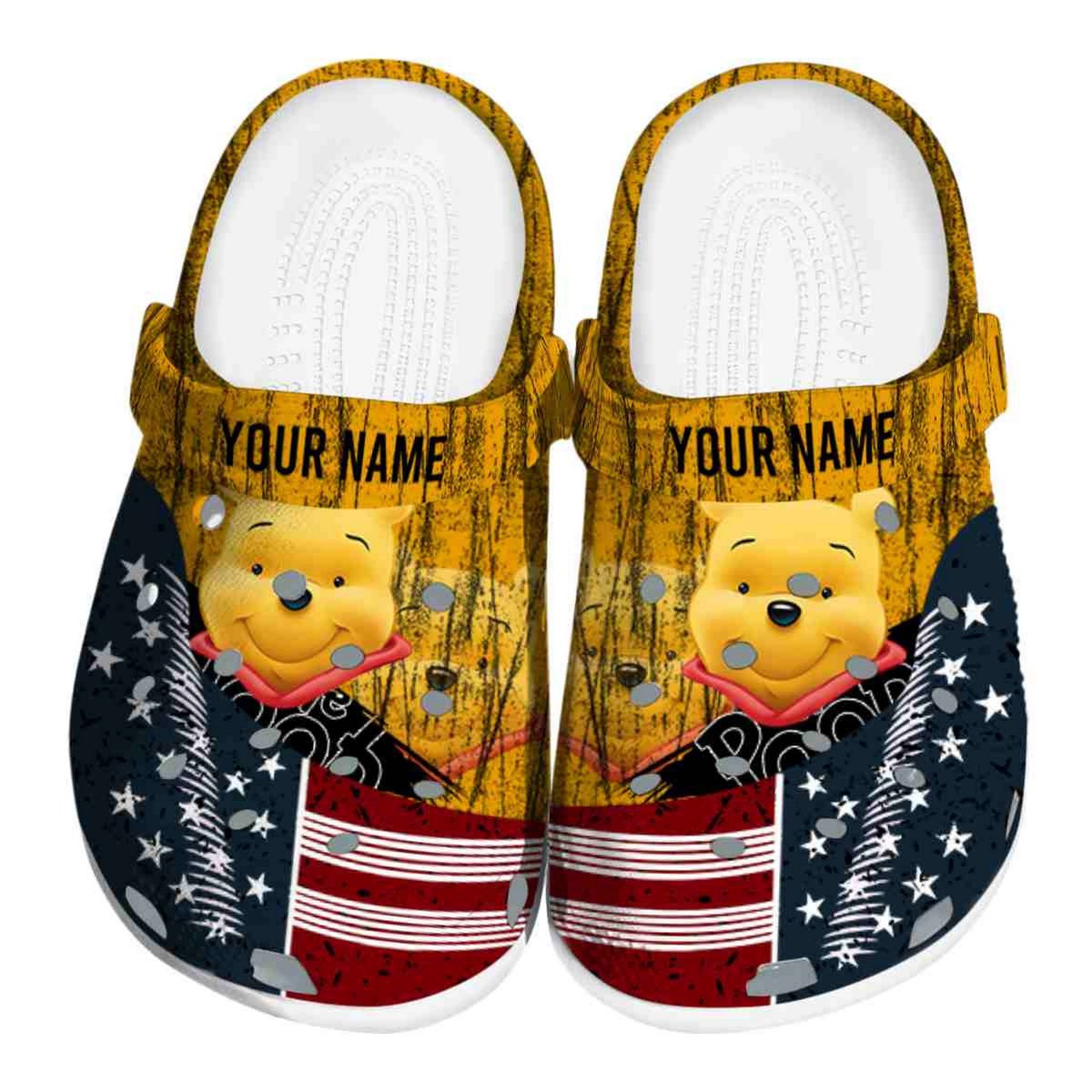 Winnie The Pooh Cartoon Crocs Crocband Clogs Shoes Comfortable For Men Women and Kids