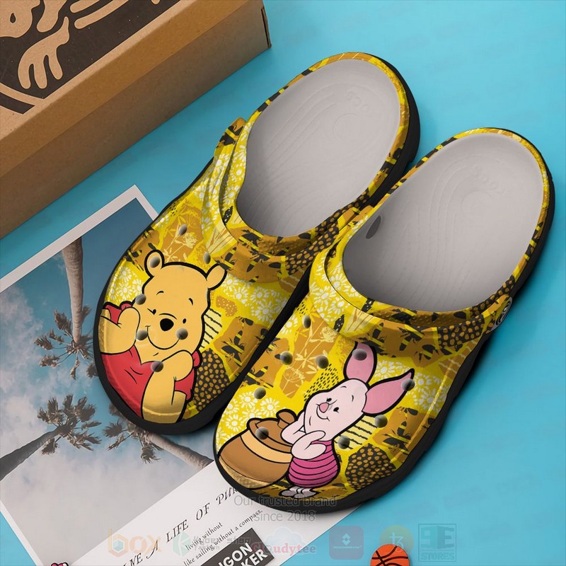 Winnie The Pooh Cartoon Crocs Crocband Clogs Shoes Comfortable For Men Women and Kids