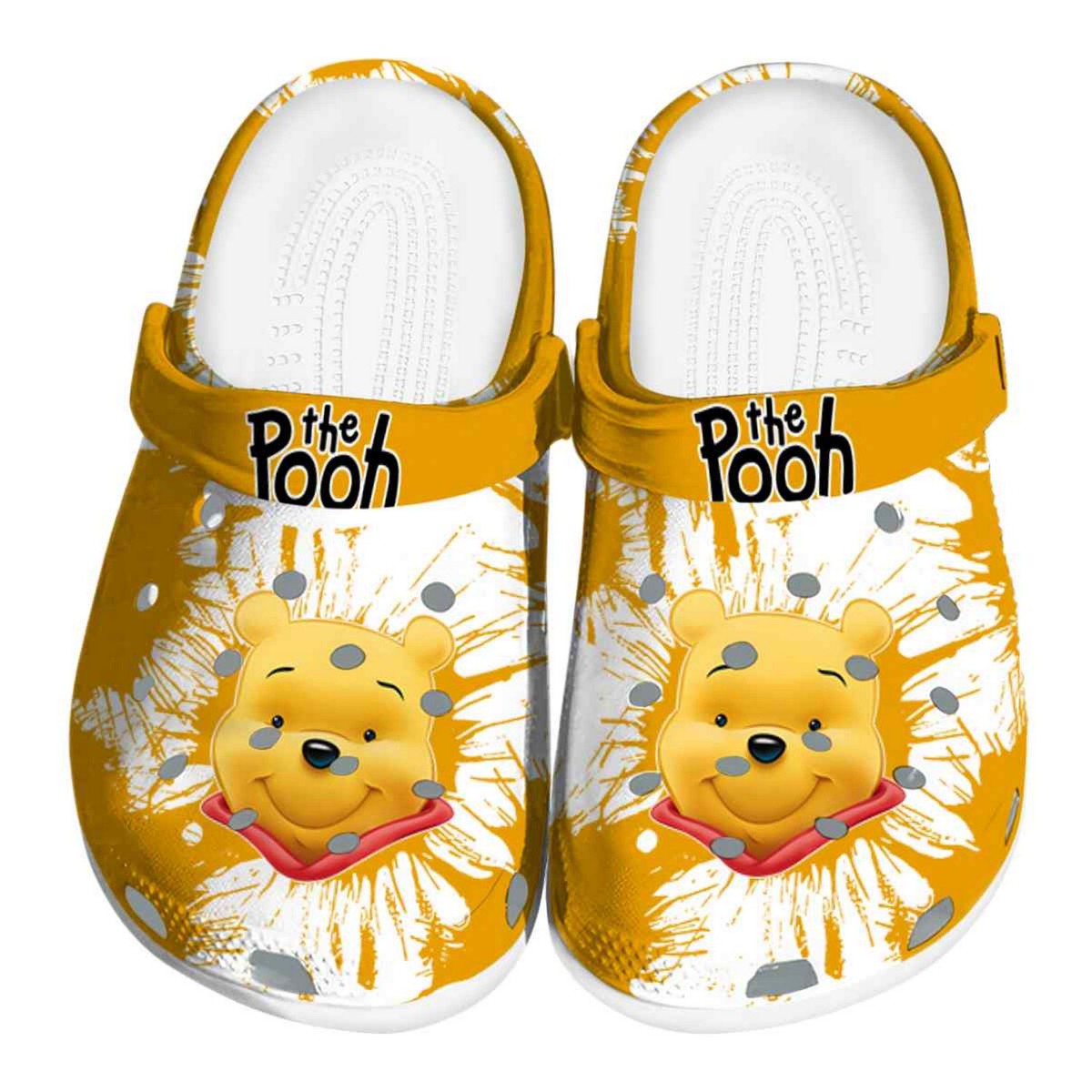 Winnie The Pooh Cartoon Crocs Crocband Clogs Shoes Comfortable For Men Women and Kids