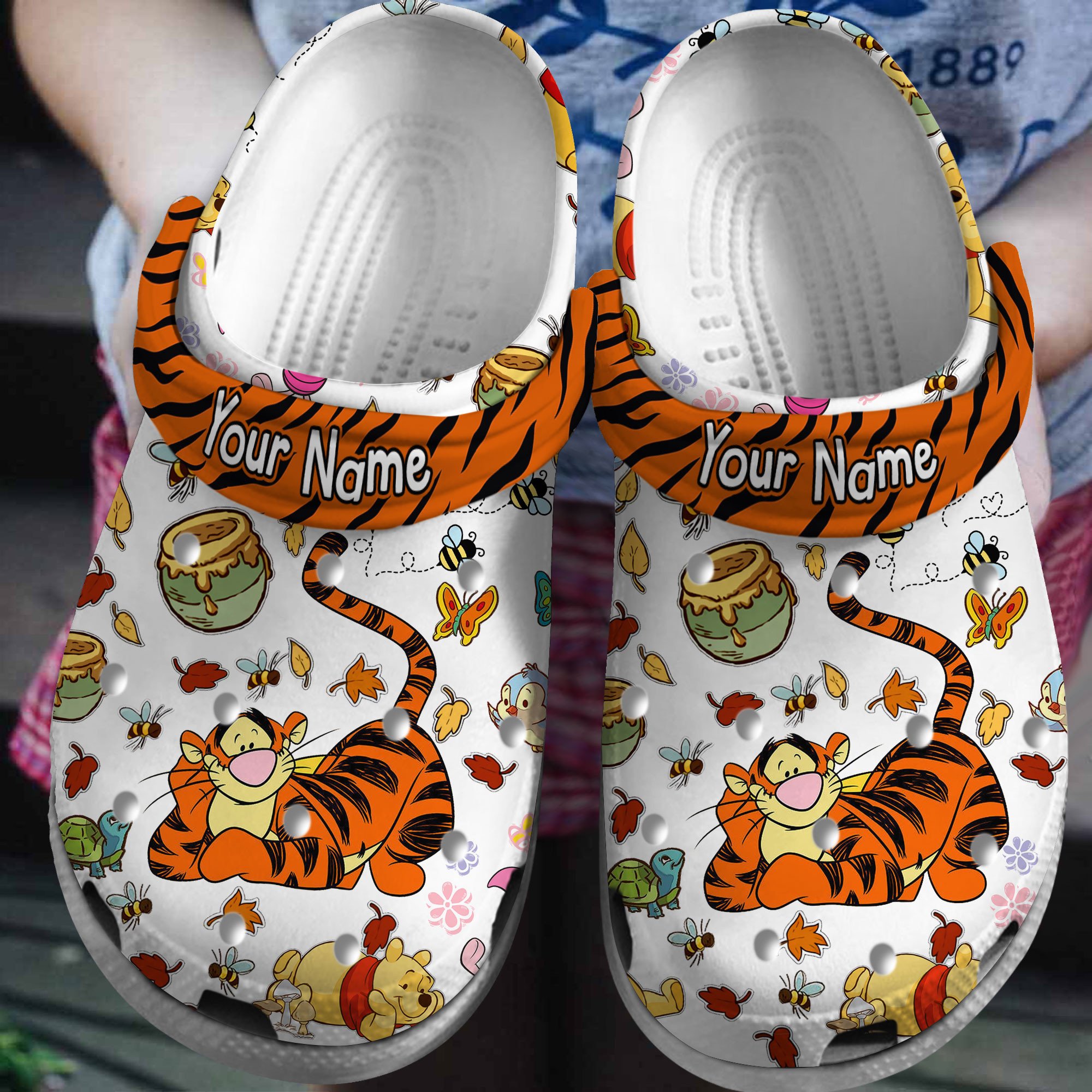 Winnie The Pooh Cartoon Crocs Crocband Clogs Shoes Comfortable For Men Women and Kids