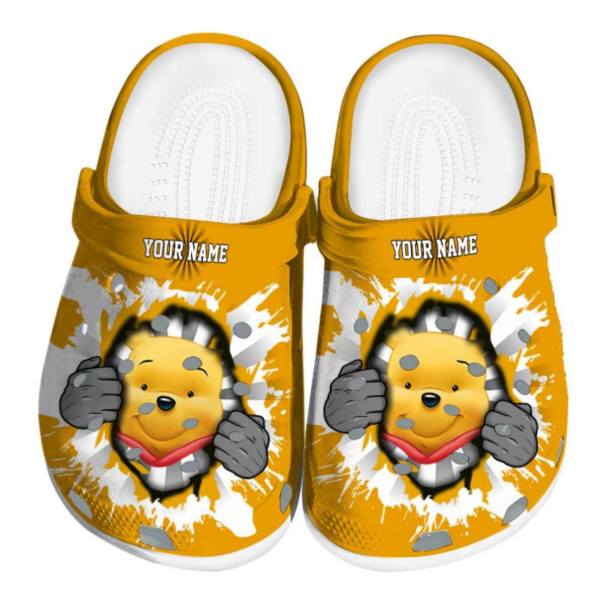 Winnie The Pooh Cartoon Crocs Crocband Clogs Shoes Comfortable For Men Women and Kids