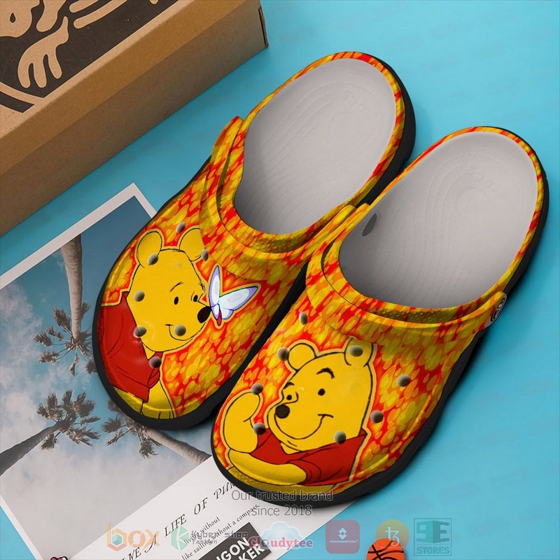 Winnie The Pooh Cartoon Crocs Crocband Clogs Shoes Comfortable For Men Women and Kids