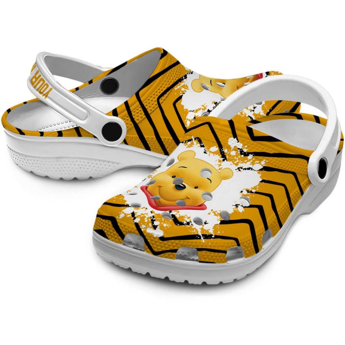 Winnie The Pooh Cartoon Crocs Crocband Clogs Shoes Comfortable For Men Women and Kids - Image 2