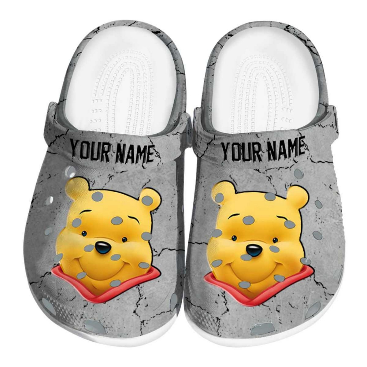 Winnie The Pooh Cartoon Crocs Crocband Clogs Shoes Comfortable For Men Women and Kids