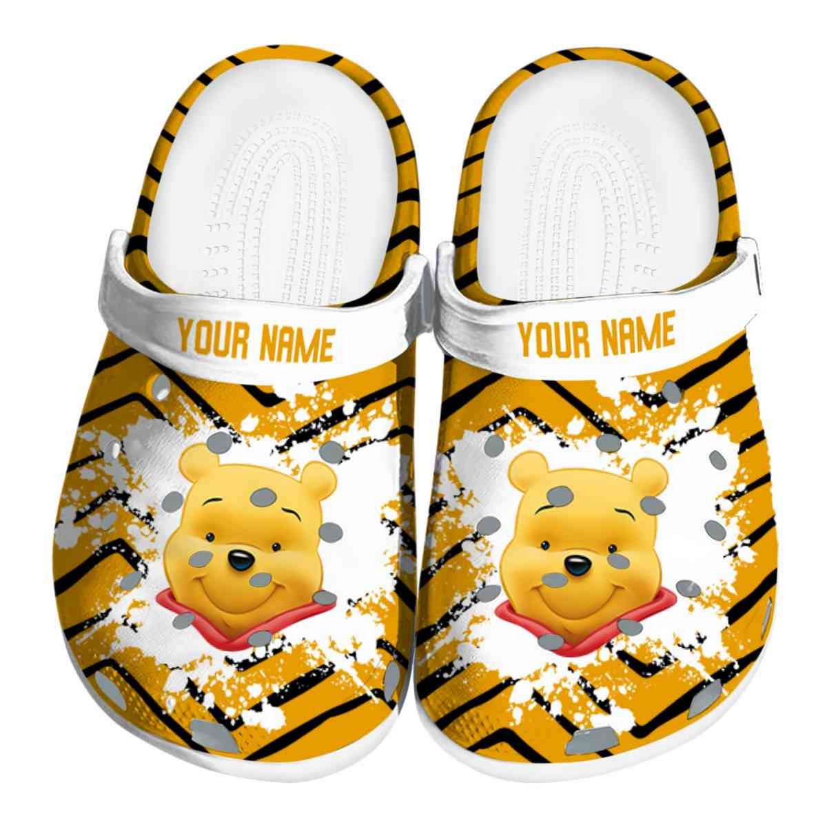 Winnie The Pooh Cartoon Crocs Crocband Clogs Shoes Comfortable For Men Women and Kids
