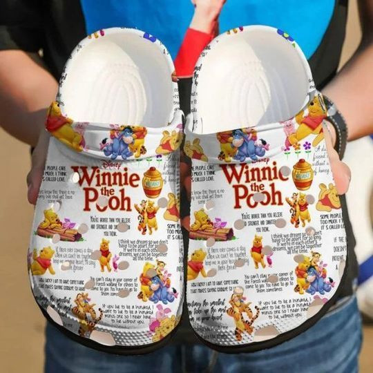 Winnie The Pooh Cartoon Crocs Crocband Shoes Clogs Custom Name For Men Women And Kids