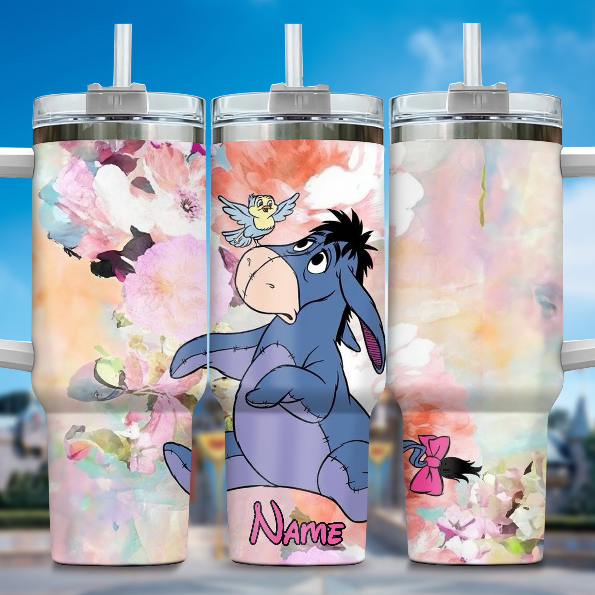 Winnie The Pooh Cartoon Custom Stanley Cup 40 oz 30 oz Tumbler With HandleTVC2301360