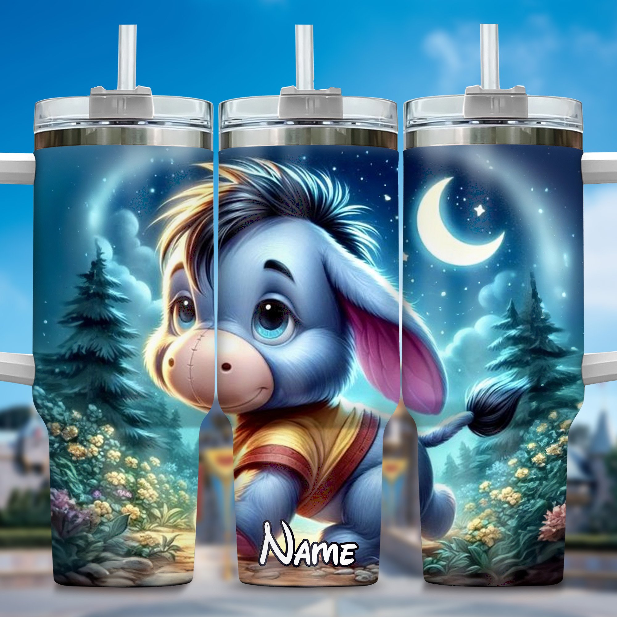 Winnie The Pooh Cartoon Custom Stanley Cup 40 oz 30 oz Tumbler With HandleTVC2301360