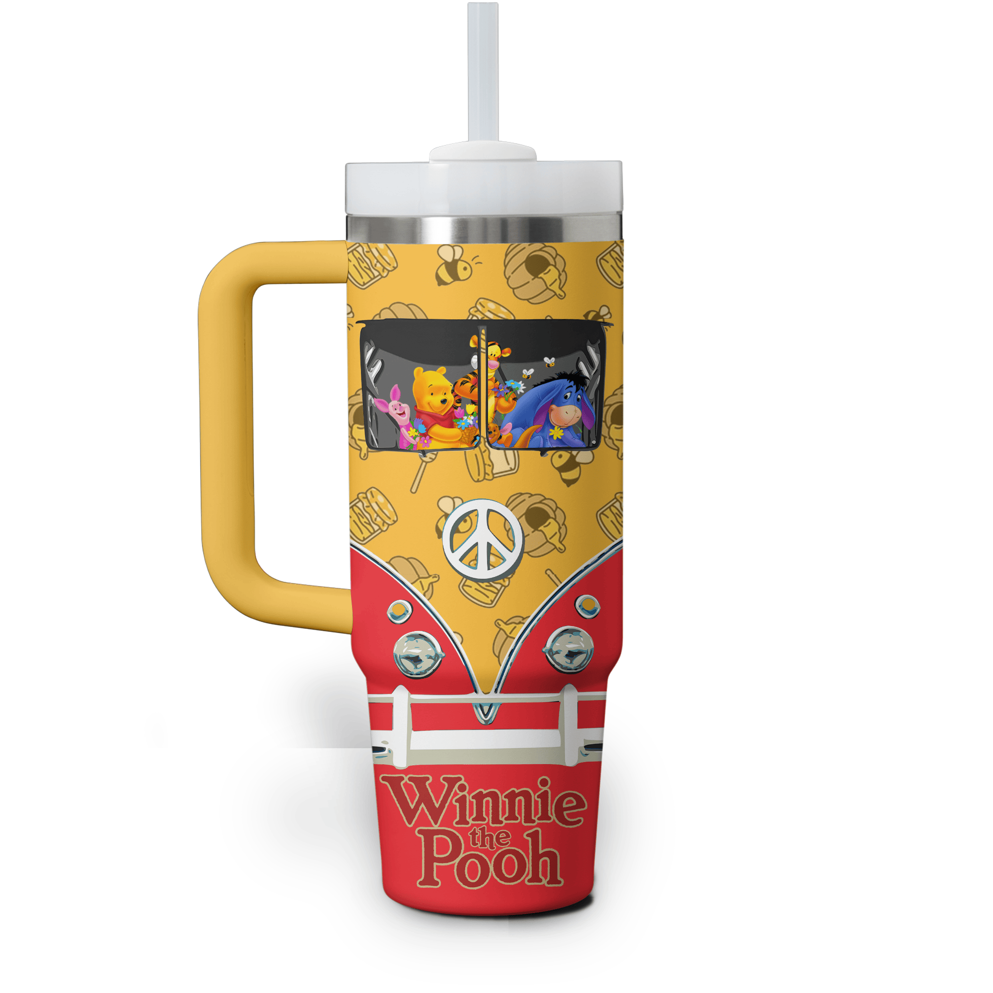 Winnie The Pooh Cartoon Custom Stanley Cup 40 oz 30 oz Tumbler With HandleTVC2301524 - Image 3