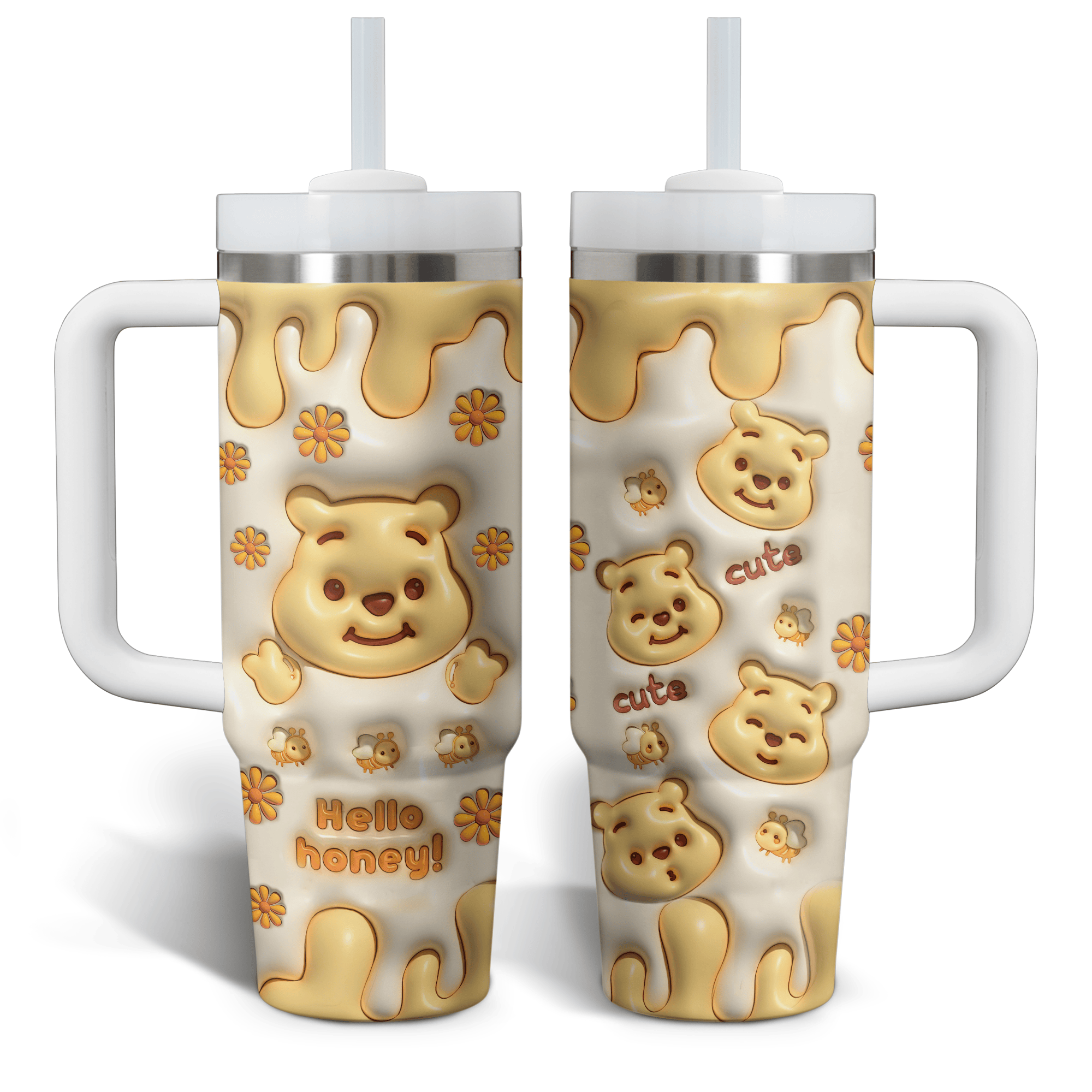 Winnie The Pooh Cartoon Custom Stanley Cup 40 oz 30 oz Tumbler With HandleTVC2301524