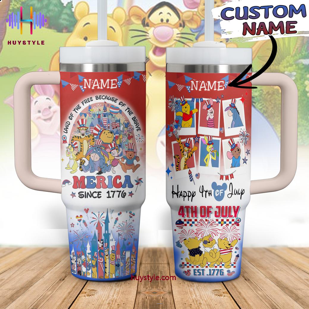 Winnie The Pooh Cartoon Custom Stanley Cup 40 oz 30 oz Tumbler With HandleTVC2301697