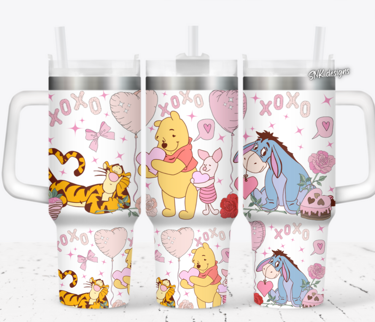 Winnie The Pooh Cartoon Custom Stanley Cup 40 oz 30 oz Tumbler With HandleTVC2301707