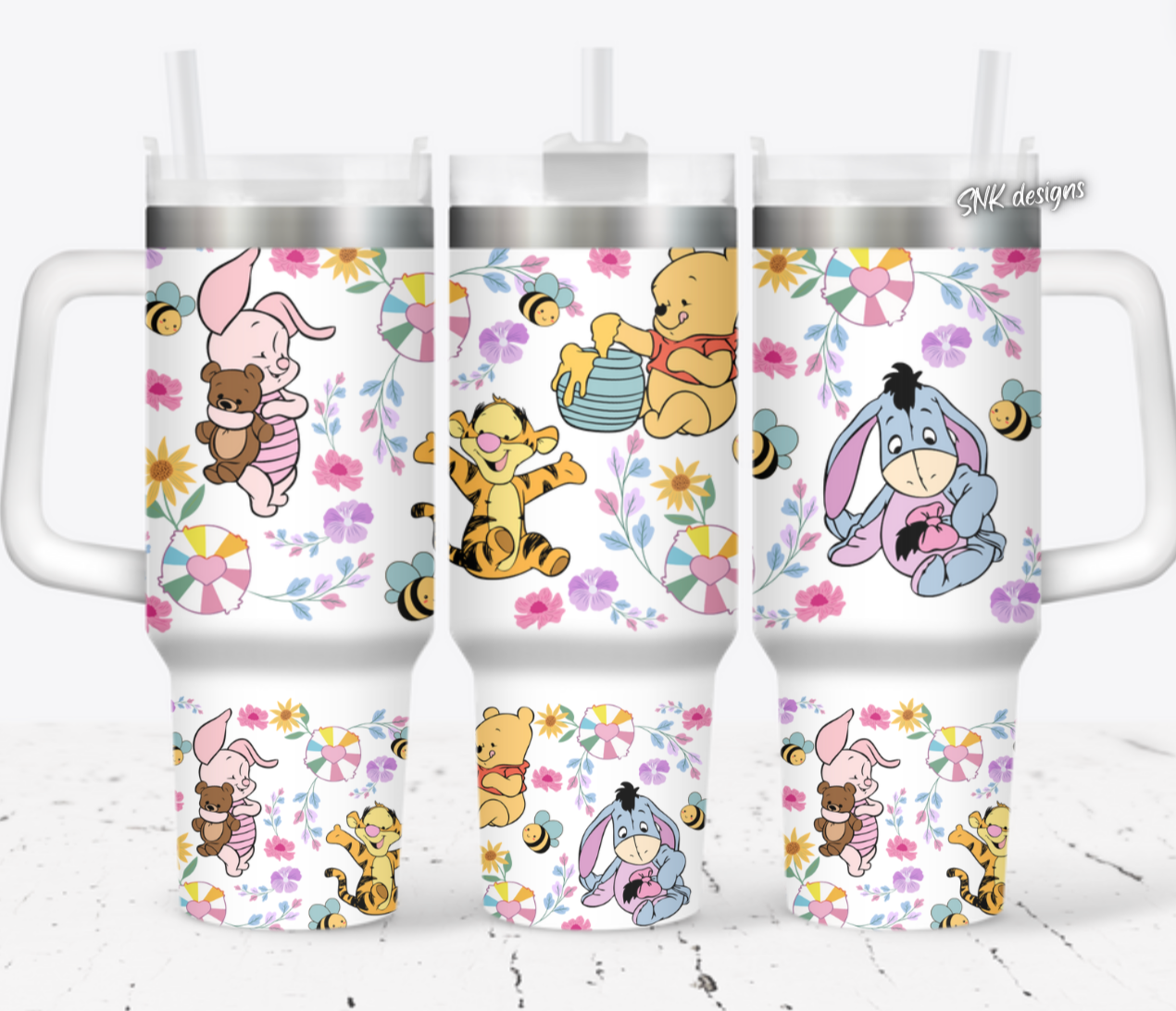 Winnie The Pooh Cartoon Custom Stanley Cup 40 oz 30 oz Tumbler With HandleTVC2301707