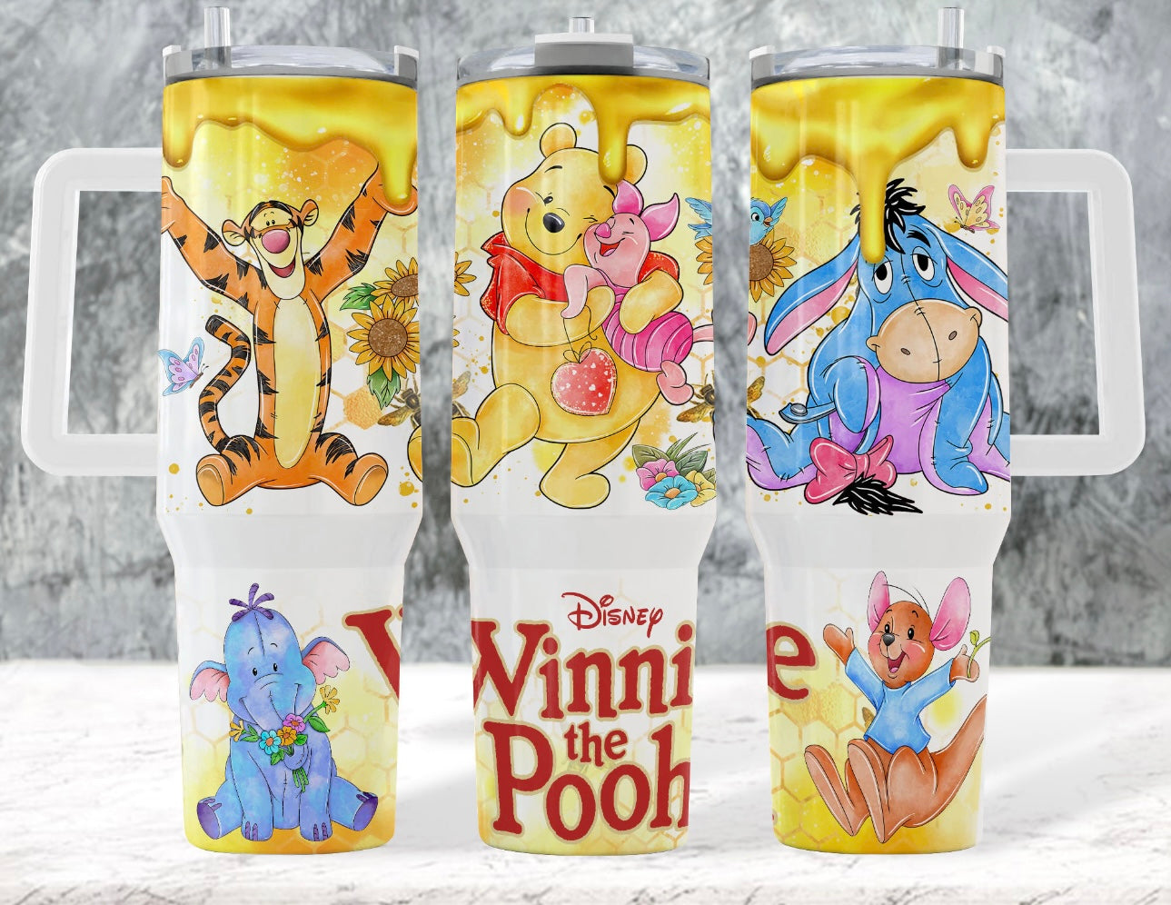 Winnie The Pooh Cartoon Custom Stanley Cup 40 oz 30 oz Tumbler With HandleTVC2301750