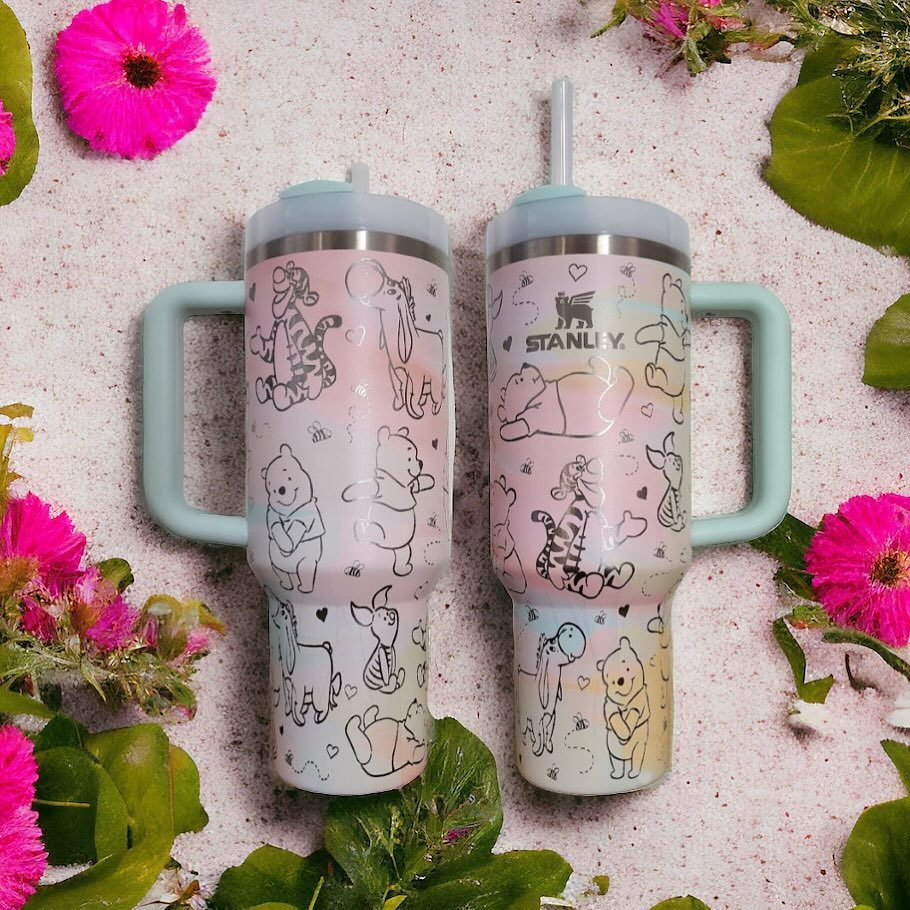 Winnie The Pooh Cartoon Custom Stanley Cup 40 oz 30 oz Tumbler With HandleTVC2301777
