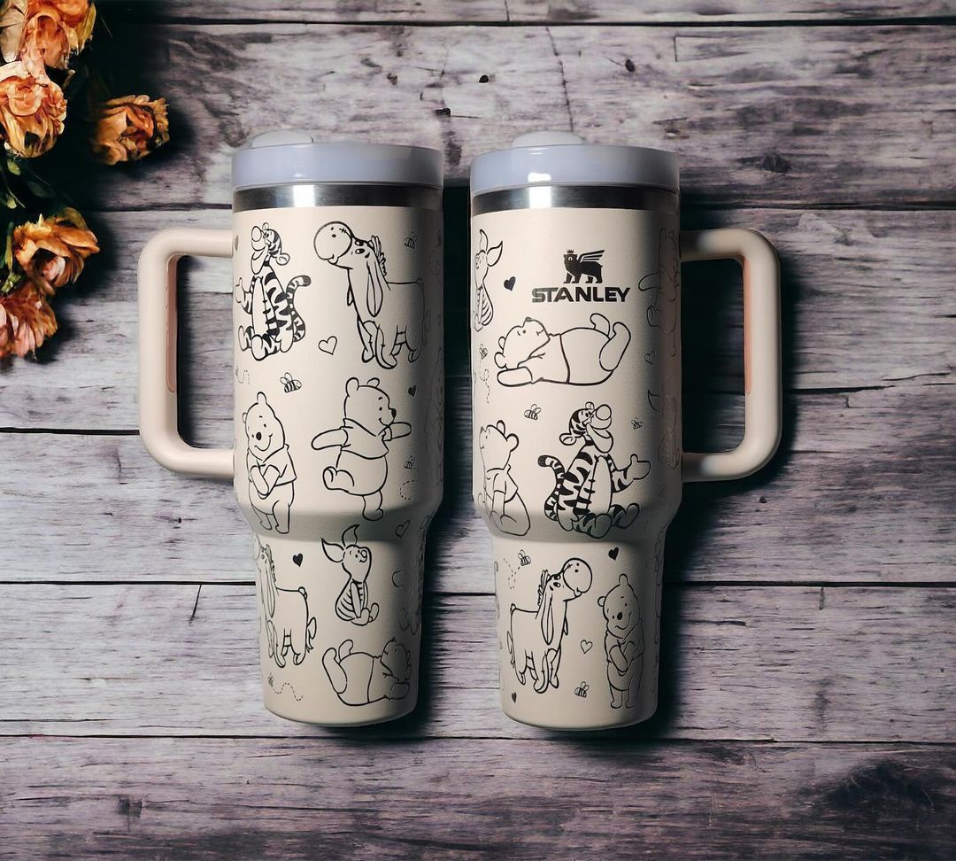 Winnie The Pooh Cartoon Custom Stanley Cup 40 oz 30 oz Tumbler With HandleTVC2301777