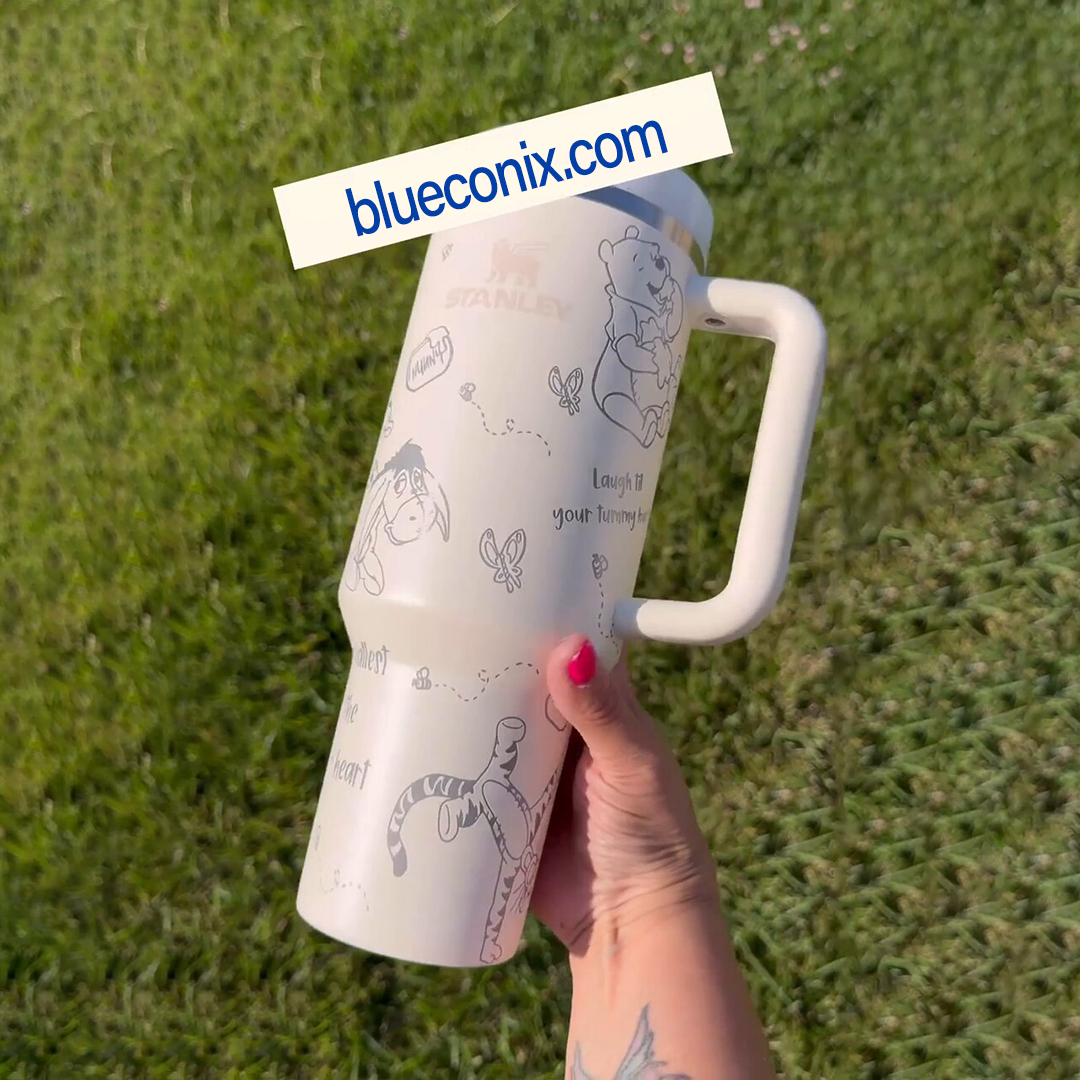 Winnie The Pooh Cartoon Custom Stanley Cup 40 oz 30 oz Tumbler With HandleTVC2301778