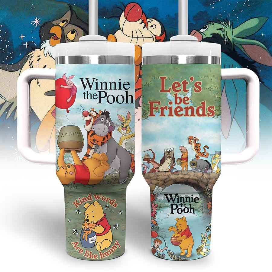 Winnie The Pooh Cartoon Custom Stanley Cup 40 oz 30 oz Tumbler With HandleTVC2301802
