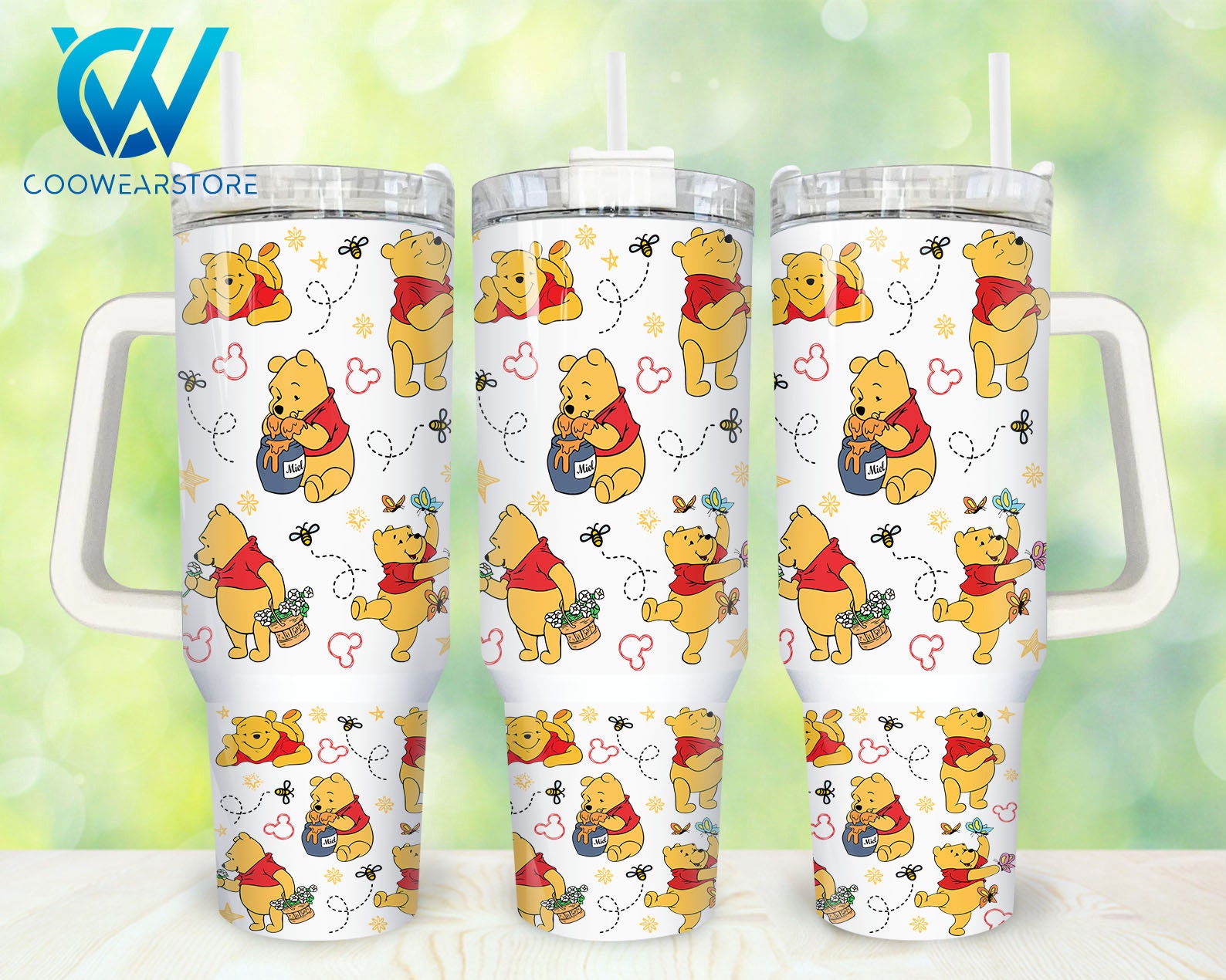 Winnie The Pooh Cartoon Custom Stanley Cup 40 oz 30 oz Tumbler With HandleTVC2301859