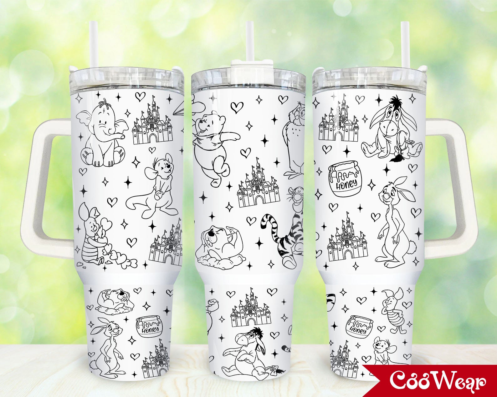 Winnie The Pooh Cartoon Custom Stanley Cup 40 oz 30 oz Tumbler With HandleTVC2301861