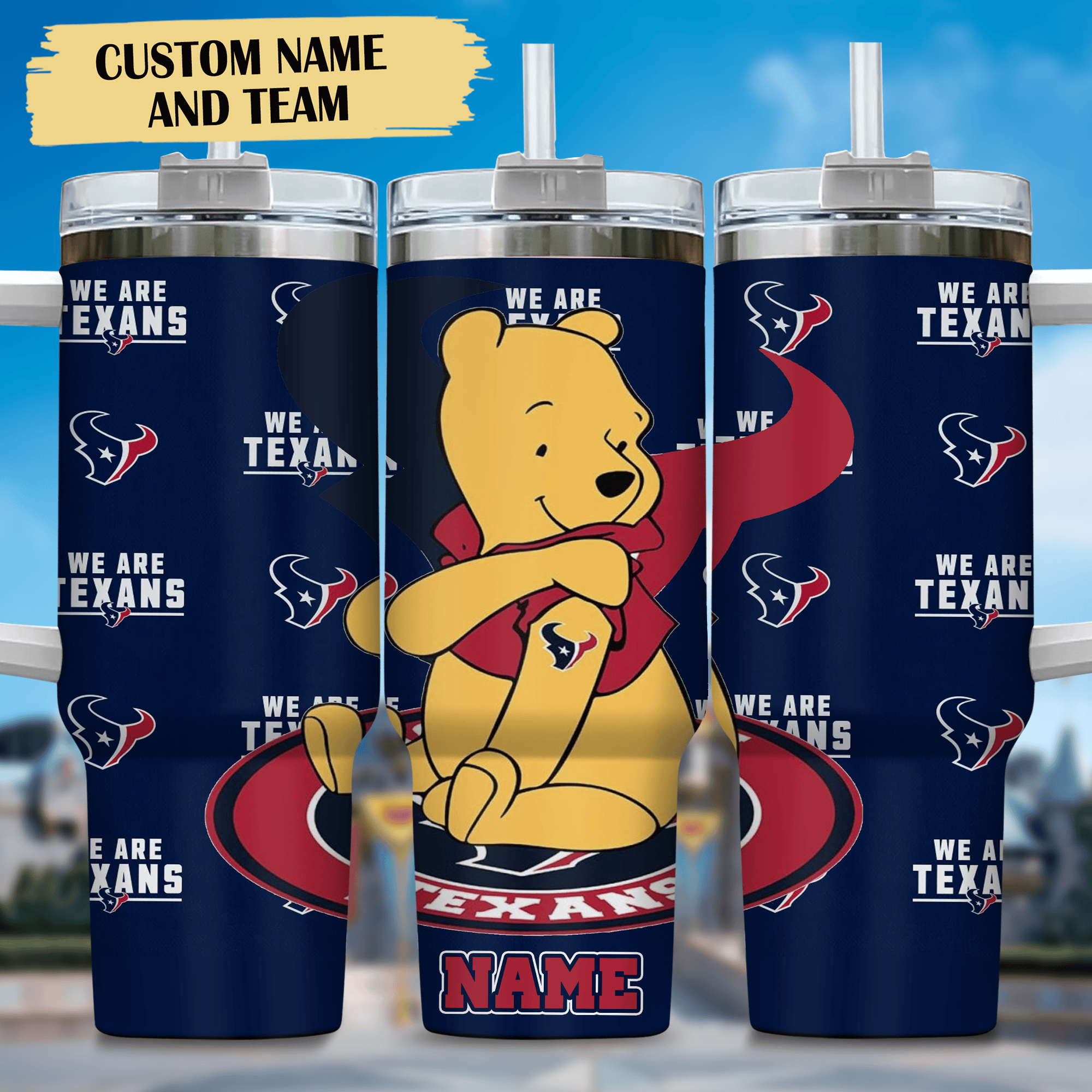 Winnie The Pooh Cartoon,NFL Custom Stanley Cup 40 oz 30 oz Tumbler With HandleTVC2301350