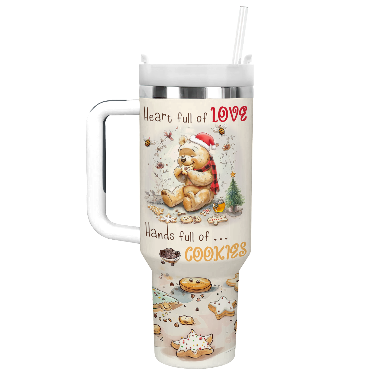 Winnie the Pooh Christmas Cookie Lover Custom Stanley Cup 40 oz 30 oz Tumbler With HandleTVC2301295