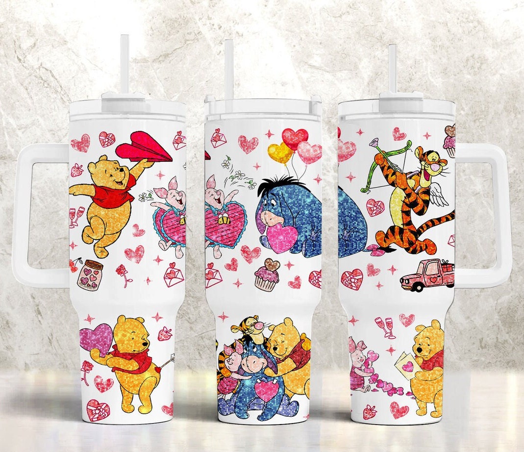 Winnie The Pooh Disney Cartoon Custom Stanley Cup 40 oz 30 oz Tumbler With HandleTVC2301892