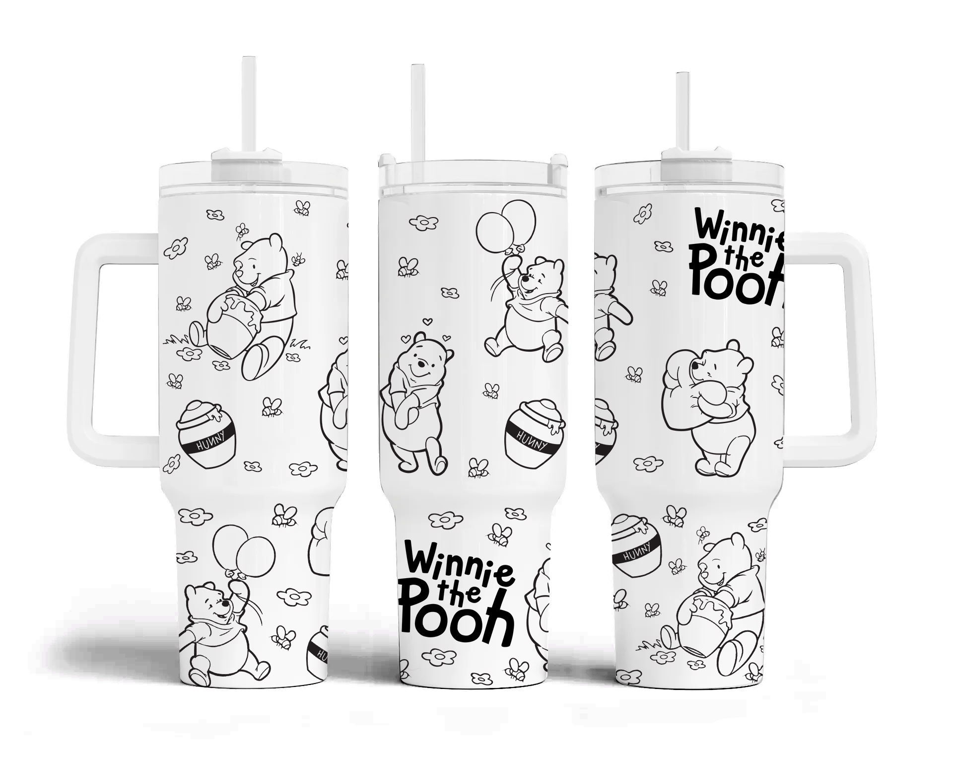 Winnie The Pooh Disney Cartoon Custom Stanley Cup 40 oz 30 oz Tumbler With HandleTVC2301895