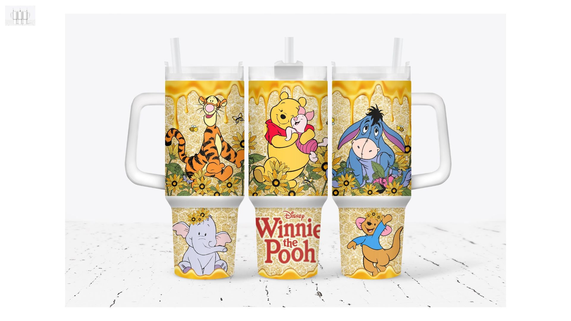 Winnie the Pooh Disney Cartoon Custom Stanley Cup 40 oz 30 oz Tumbler With HandleTVC2301930