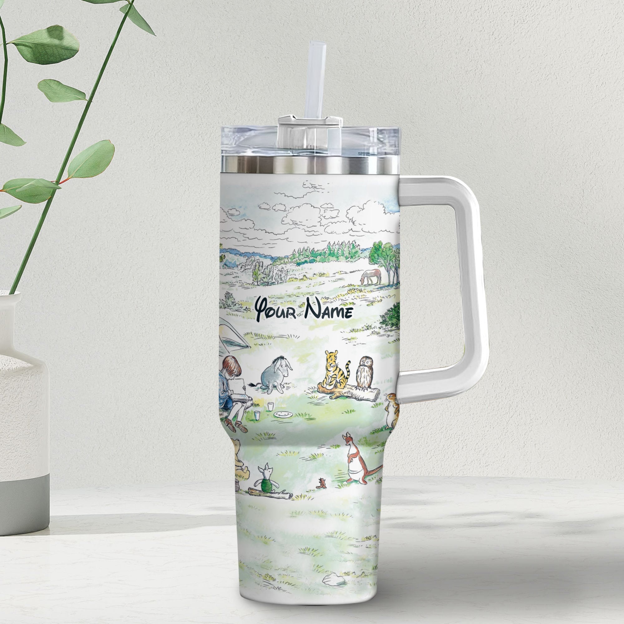 Winnie The Pooh Disney Cartoon Custom Stanley Cup 40 oz 30 oz Tumbler With HandleTVC2301978