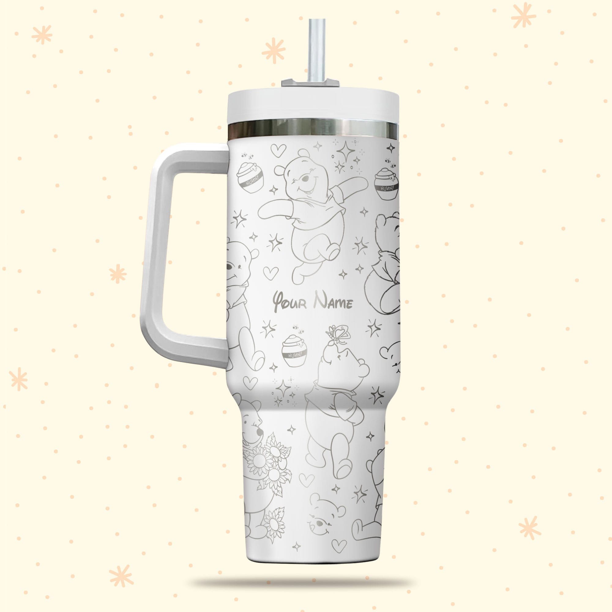 Winnie The Pooh Disney Cartoon Custom Stanley Cup 40 oz 30 oz Tumbler With HandleTVC2301983