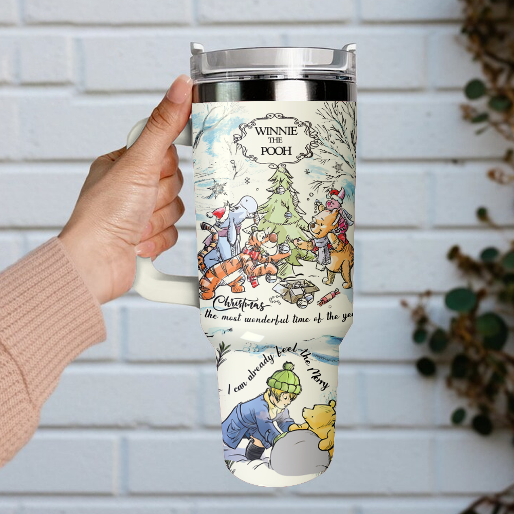 Winnie The Pooh x Christmas Valentine Custom Stanley Cup 40 oz 30 oz Tumbler With HandleTVC2301109 - Image 3