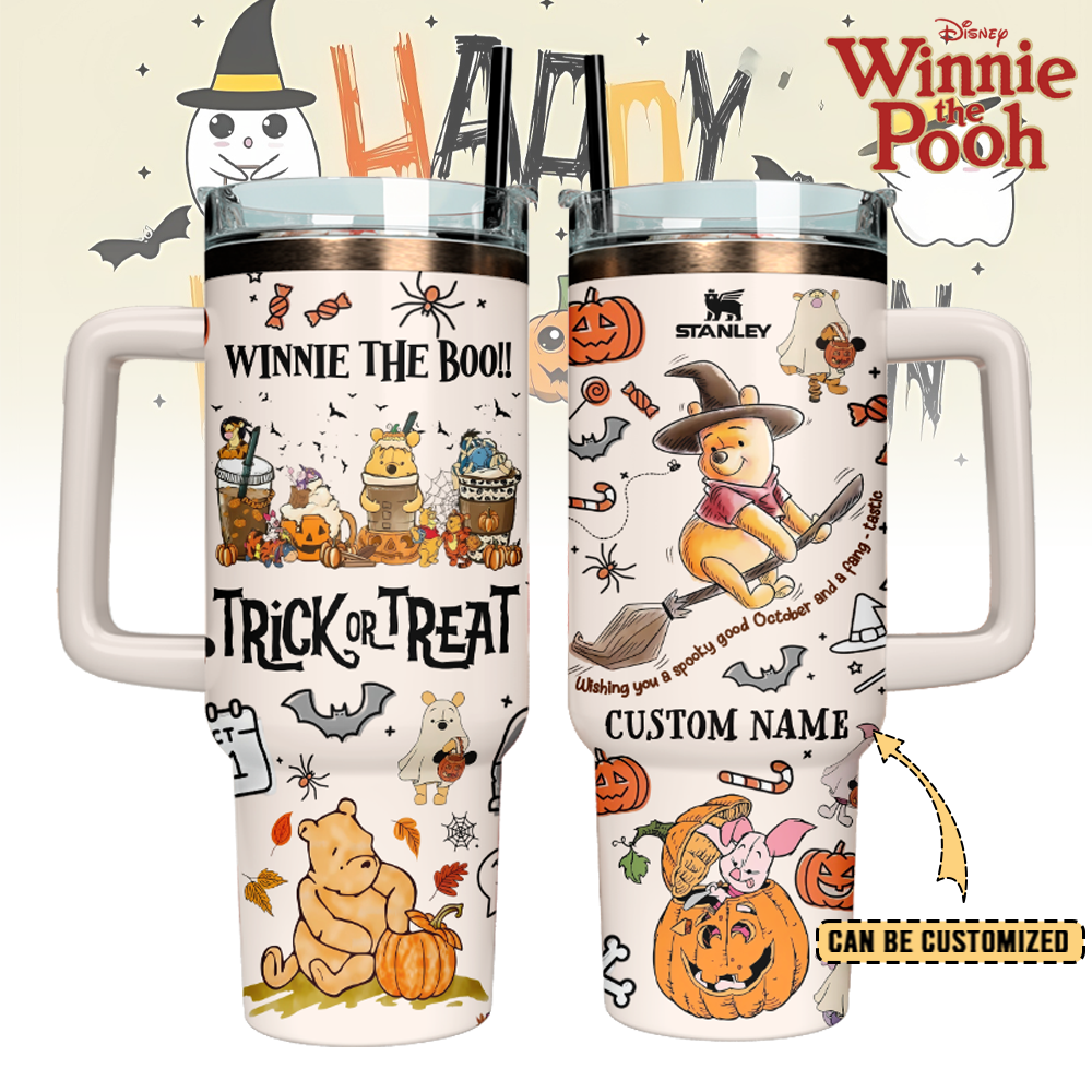 Winnie The Pooh x Halloween Custom Stanley Cup 40 oz 30 oz Tumbler With HandleTVC2301126