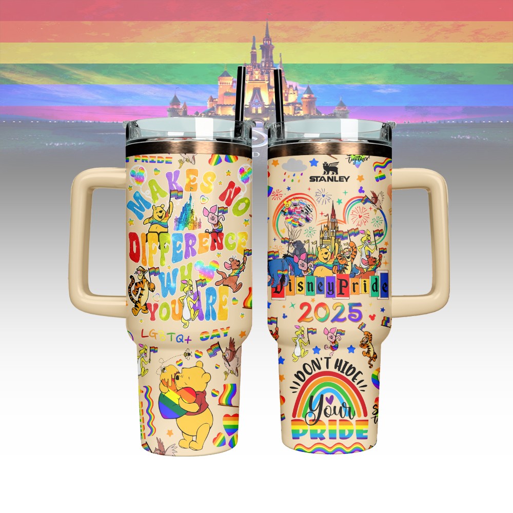 Winnie The Pooh x Pride Month Custom Stanley Cup 40 oz 30 oz Tumbler With HandleTVC2301129