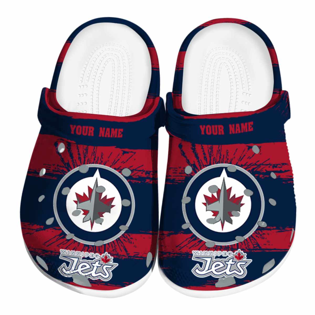Winnipeg Jets NHL Sport Crocs Crocband Clogs Shoes Comfortable For Men Women and Kids