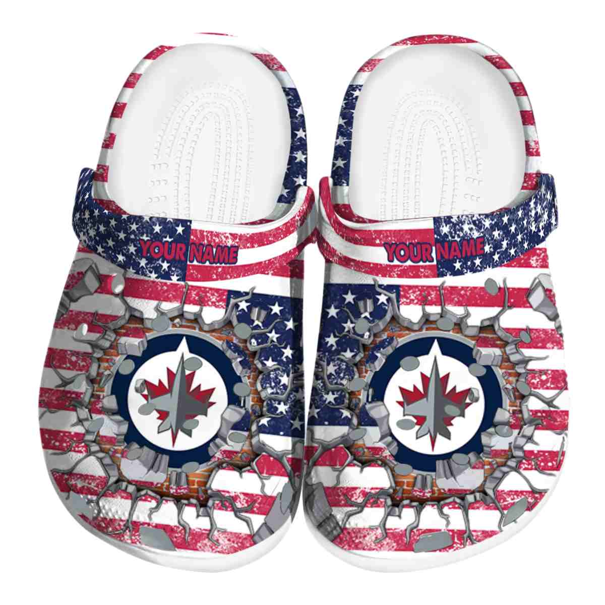 Winnipeg Jets NHL Sport Crocs Crocband Clogs Shoes Comfortable For Men Women and Kids