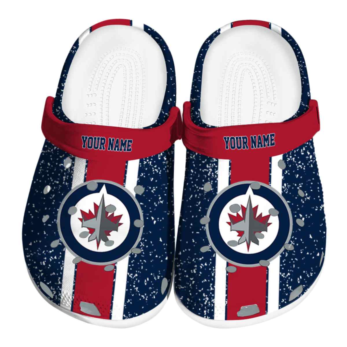 Winnipeg Jets NHL Sport Crocs Crocband Clogs Shoes Comfortable For Men Women and Kids