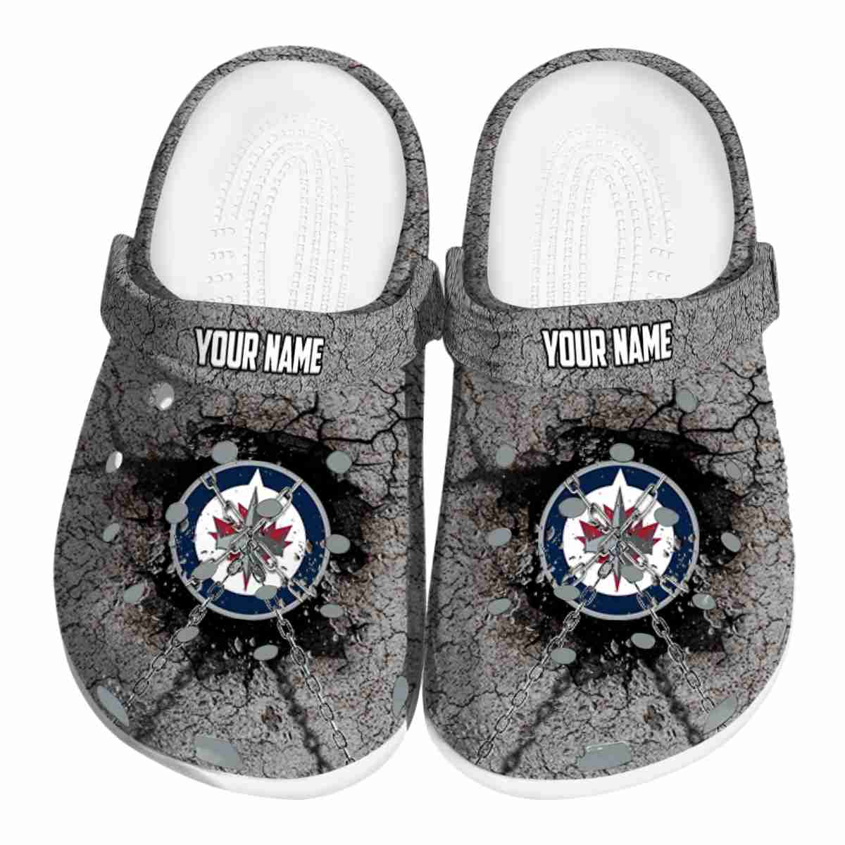 Winnipeg Jets NHL Sport Crocs Crocband Clogs Shoes Comfortable For Men Women and Kids