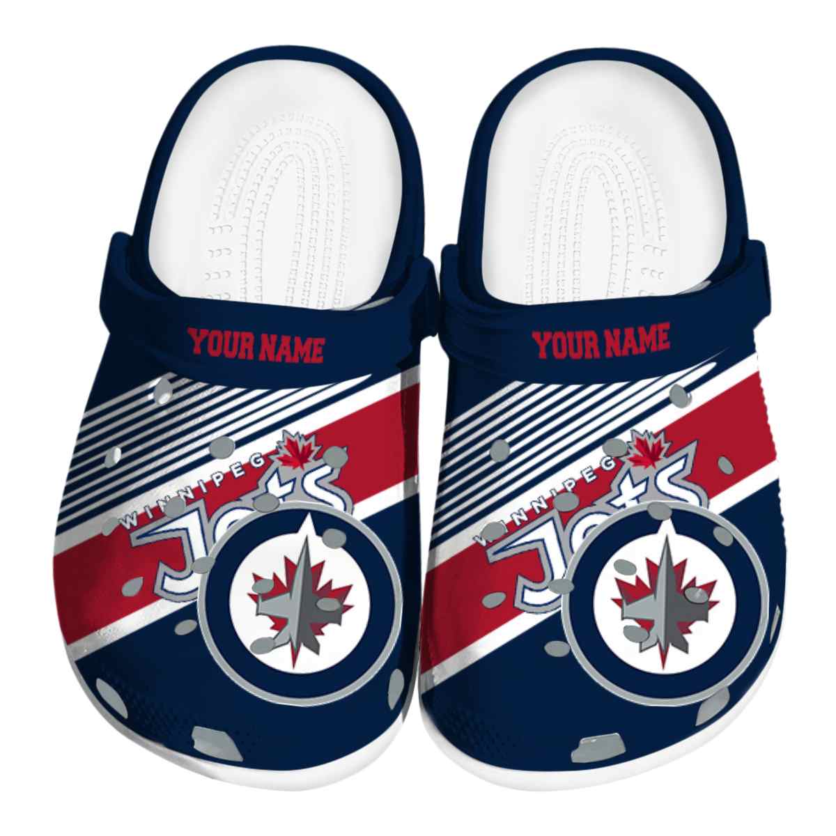 Winnipeg Jets NHL Sport Crocs Crocband Clogs Shoes Comfortable For Men Women and Kids