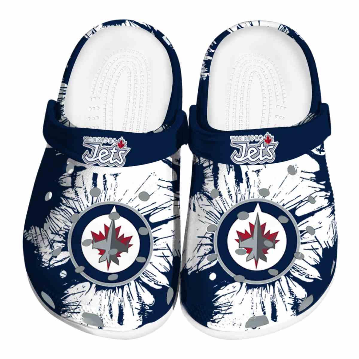 Winnipeg Jets NHL Sport Crocs Crocband Clogs Shoes Comfortable For Men Women and Kids