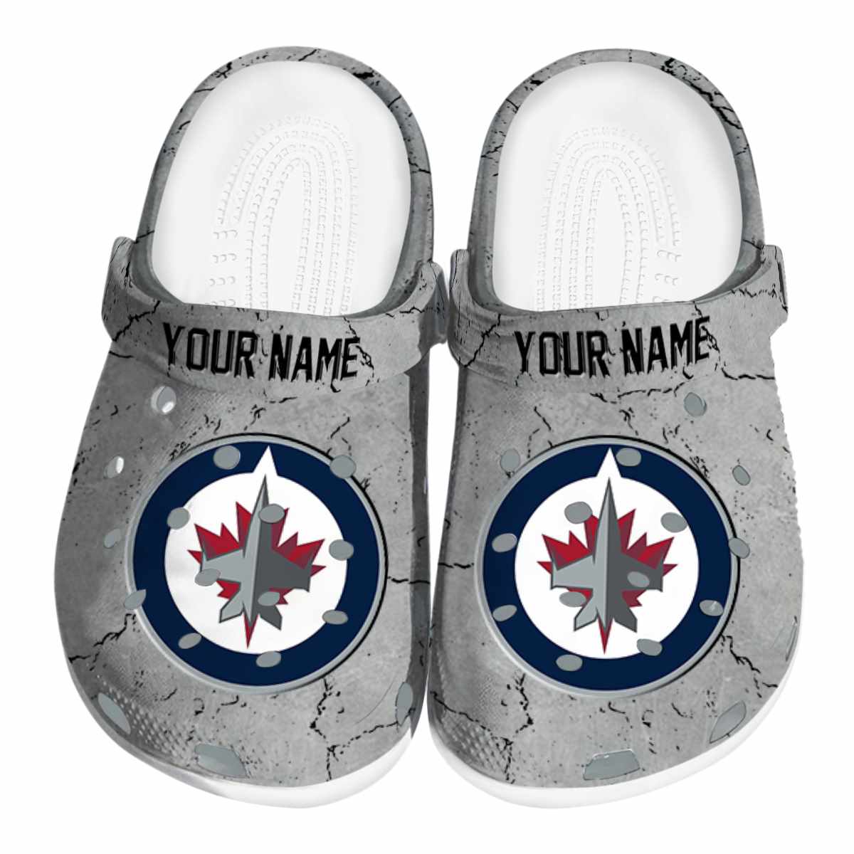 Winnipeg Jets NHL Sport Crocs Crocband Clogs Shoes Comfortable For Men Women and Kids
