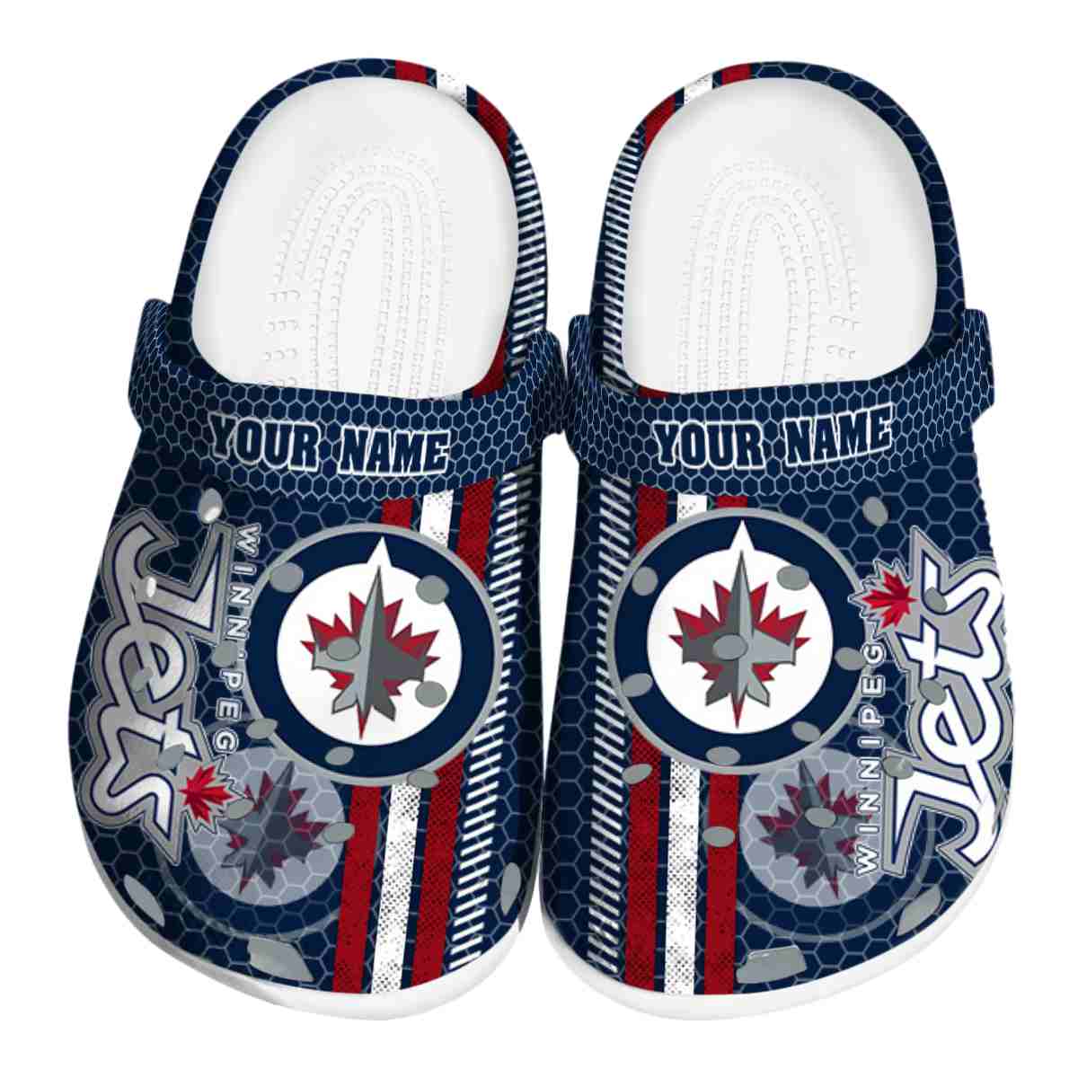 Winnipeg Jets NHL Sport Crocs Crocband Clogs Shoes Comfortable For Men Women and Kids