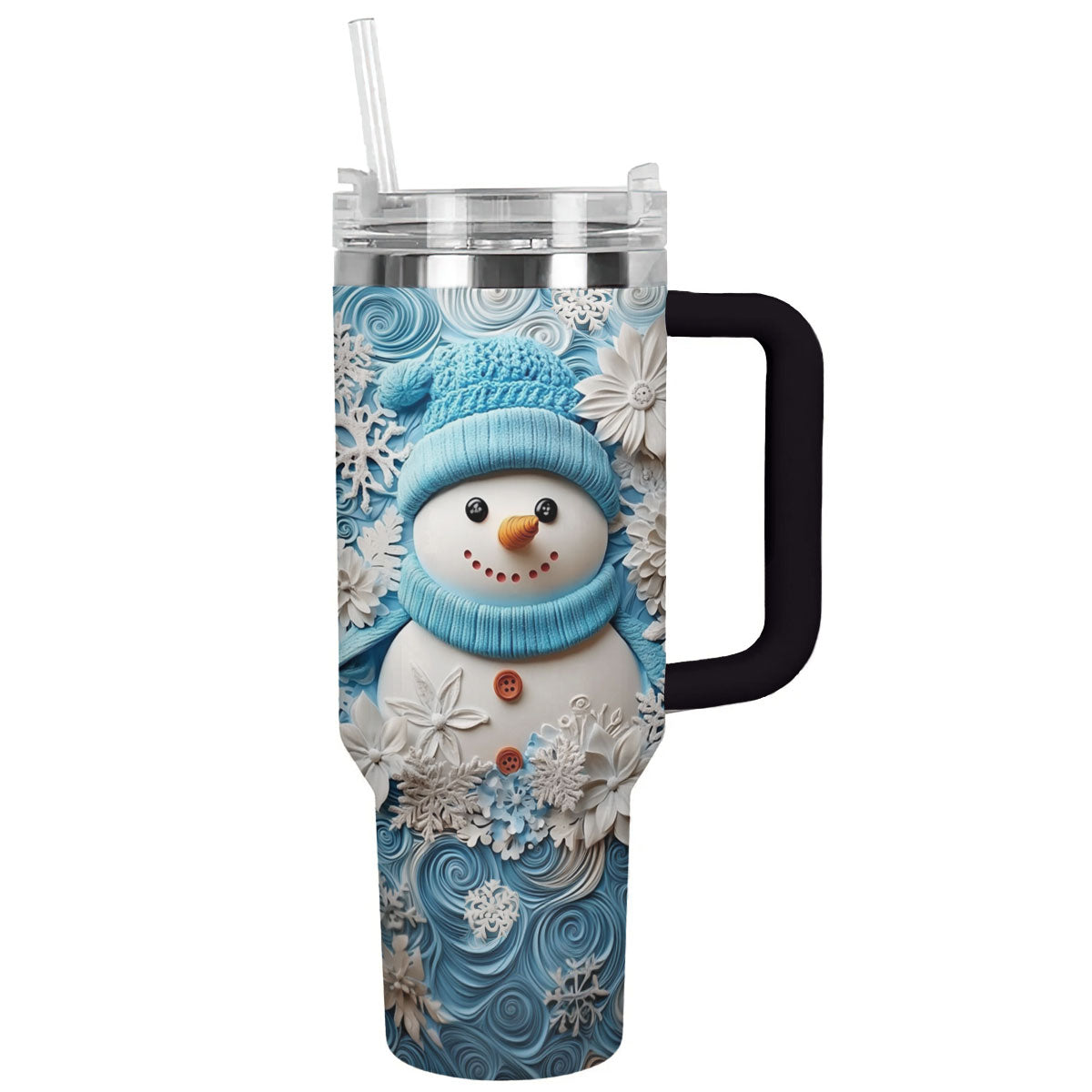 Winter Chic Snowman Christmas Custom Stanley Cup 40 oz 30 oz Tumbler With HandleTVC2301484