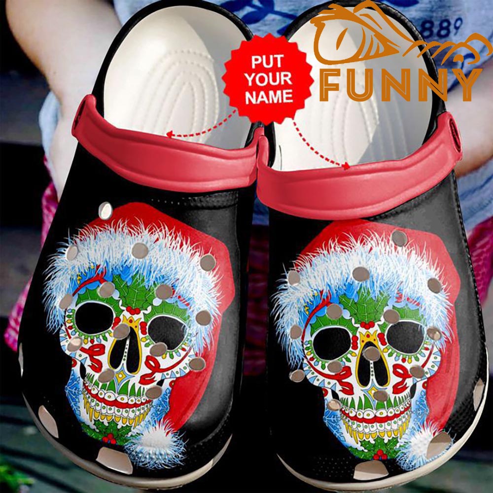 Winter Christmas Skull Crocs Crocband Clogs Shoes Comfortable For Men Women and Kids