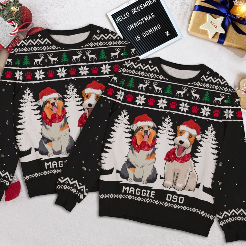 Winter Dog 3 - Personalized Custom All-Over-Print Sweatshirt