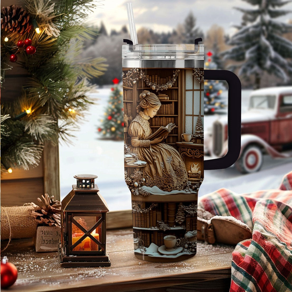 Winter Reads Book Custom Stanley Cup 40 oz 30 oz Tumbler With HandleTVC2301302 - Image 3