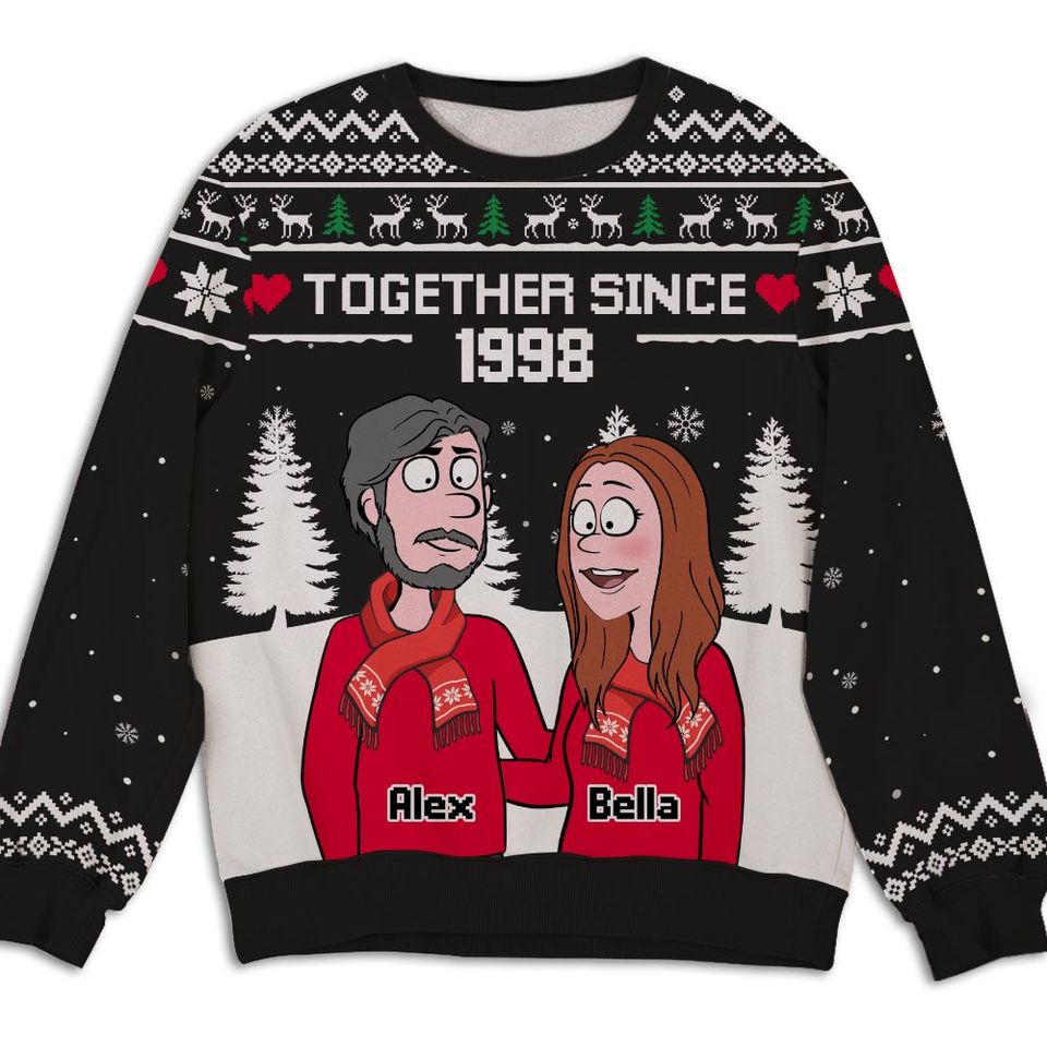 Winter Together - Personalized Sweatshirt - Christmas Gift For Couple, Husband, Wife
