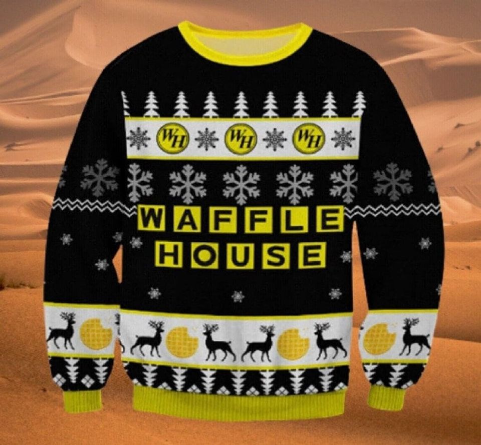 Winter with Waffle House Christmas Ugly Sweatshirts