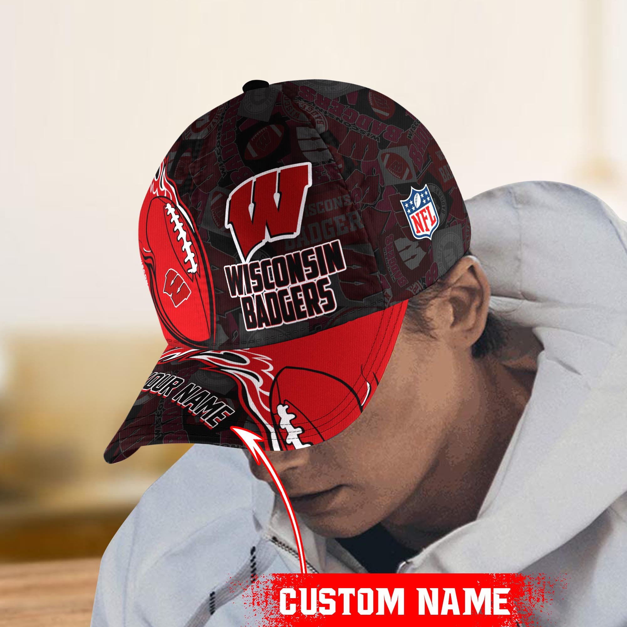 Wisconsin Badgers Classic Cap Trucker Hats Custom Hats Gifts For Men & Women